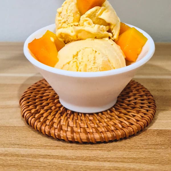 Mango — passion fruit mochi
